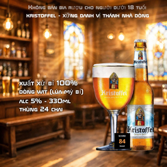 Bia Bỉ Kristoffel Wit 330ml - Bia Lúa Mỳ Bỉ Witbier 5% - Thùng 24 Chai Nhập Khẩu Bỉ