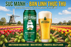 [Thùng 24 Lon] Bia Amsterdam Maximator 11.6% - Bia Mạnh Hà Lan - Strong Blond Beer 500ml - Nhập Khẩu Chính Hãng