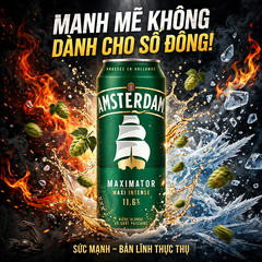 [Thùng 24 Lon] Bia Amsterdam Maximator 11.6% - Bia Mạnh Hà Lan - Strong Blond Beer 500ml - Nhập Khẩu Chính Hãng