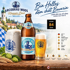 Bia Đức Arcobräu Moos Mooser Liesl Helles 5.2% - Thùng 20 Chai 500ml - Nhập Khẩu Đức - Lager Bavaria 1567