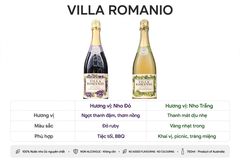 Nước Nho Có Ga Villa Romanio Úc - Sparkling Grape Juice Không Cồn 750ml - Vị Nho Đỏ / Nho Trắng
