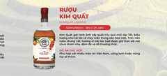 Rượu Kim Quất 530ml - Kumquat Liqueur - Rượu Quất Vàng Hưng Yên Ngâm Mật Ong Thủ Công - Quà Biếu Tết