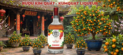 Rượu Kim Quất 530ml - Kumquat Liqueur - Rượu Quất Vàng Hưng Yên Ngâm Mật Ong Thủ Công - Quà Biếu Tết