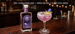 Rượu Mộng Mer 21% 530ML - Liqueur Chanh Giấy & Hoa Đậu Biếc - Rượu Hoa Quả Thủ Công