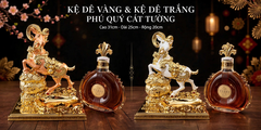 Kệ Dê Vàng & Kệ Dê Trắng Phú Quý Cát Tường Cao 31cm - Kệ Rượu Tết 2027