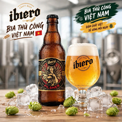 Bia Thủ Công iBiero Pilsner - Thùng 12 Chai 330ml - Craft Beer Việt Nam ALC 4.8% IBU 18