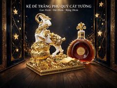 Kệ Dê Vàng & Kệ Dê Trắng Phú Quý Cát Tường Cao 31cm - Kệ Rượu Tết 2027