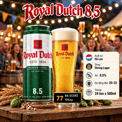 [CHÍNH HÃNG] Bia Royal Dutch 8,5% Hà Lan - Strong Lager Lon 500ml - Thùng 24 Lon - Nhập Khẩu Hà Lan