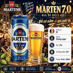 [CHÍNH HÃNG] Bia Martens 7,0% Bỉ - Extra Pilsener - Lon 500ml - Thùng 24 Lon - Nhập Khẩu Bỉ