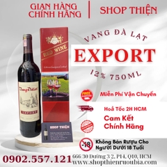 Rượu Vang Đà Lạt EXPORT  12% 750ml