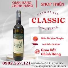 Vang Đà Lạt Classic Trắng 750ml 12% Chính Hãng | Vang Trắng Đà Lạt Ngon | Shop Thiện