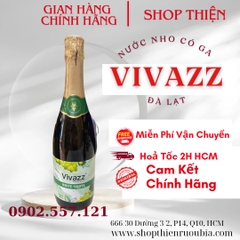 Nước Ép Nho Xanh Có Gas Vivazz 720ml - Ladofoods | Không Cồn, Dùng Cho Tiệc