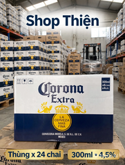 Thùng x 24 Chai Bia Corona Extra 300ml - Bia Vàng Mexico Dòng Lager 4.5% - Chai 300ml