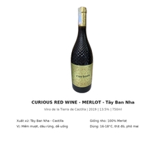 Rượu Vang Đỏ Tây Ban Nha Curious Merlot 2019 - Vino de la Tierra de Castilla 750ml