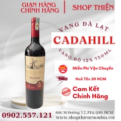 Rượu Vang Đà Lạt Đỏ CADAHILL 12% 750ml