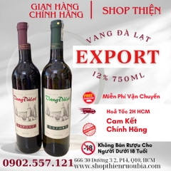Rượu Vang Đà Lạt EXPORT  12% 750ml