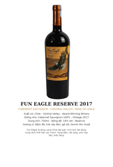 Rượu Vang Đỏ Chile Fun Eagle Reserve Cabernet Sauvignon 2017 - Central Valley - 750ml