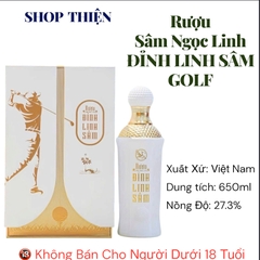 Rượu Sâm Ngọc Linh Đỉnh Linh Sâm GOLF - Hộp Quà Cao Cấp 500ml / 650ml 27.3%