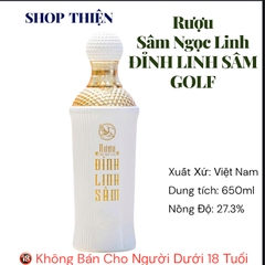 Rượu Sâm Ngọc Linh Đỉnh Linh Sâm GOLF - Hộp Quà Cao Cấp 500ml / 650ml 27.3%