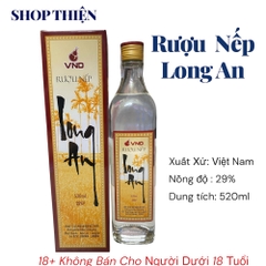 Rượu Nếp Long An 29% | Chai 520ml | SHOP THIỆN