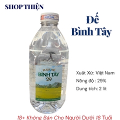 Rượu Đế Bình Tây 29 Độ Can 2 Lít - Đặc Sản Miền Tây Chính Gốc