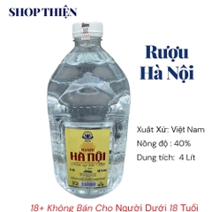 Rượu Hà Nội HALICO 40 Độ Can 4 Lít - Men Say Hồn Việt Chính Hãng -Shop Thiện