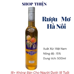 [Chính Hãng] Rượu Mơ Hà Nội Halico 500ml 15% - Thơm Ngọt Dịu Êm, Quà Tặng Sang Trọng