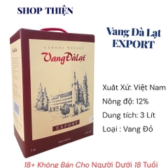 Vang Đà Lạt Export Đỏ 12% 3 Lít