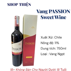 Vang Ngọt Chile PASSION Sweet Wine 750ml 11% Vol | Wine of Chile - Shop Thiện