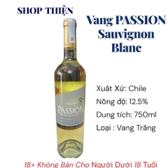 Vang Trắng Chile PASSION Sauvignon Blanc 750ml 12.5% | Wine of Chile - Shop Thiện