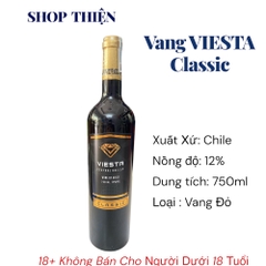 Rượu Vang Đỏ VIESTA  Classic Chile 750ml 12% - Vang Nhập Khẩu Central Valley