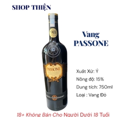 Rượu Vang Đỏ Ý Passone Duca di Saragnano 15% - Chai 750ml - Quà tặng sang trọng
