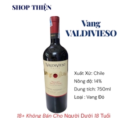 Rượu Vang Đỏ Chile  VALDIVIESO Gran Reserva 14.5% 750ml