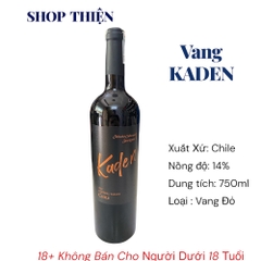 Rượu Vang Đỏ Chile KADEN 13.5% 750ml