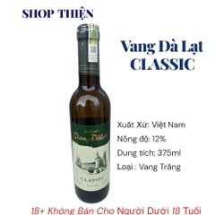 Vang Đà Lạt Classic 12% Chai Nhỏ 375ml