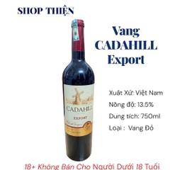Rượu Vang Đỏ Cadahill Export 750ml 13.5% - Vang Đà Lạt Prestige Chính Hãng