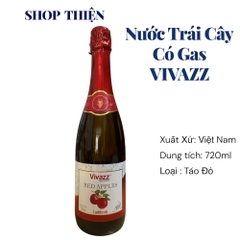 Nước Trái Cây Có Gas Vivazz 720ml - Vị Nho Đỏ/Nho Xanh/Táo Đỏ