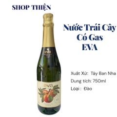 Mua Nước Trái Cây Có Gas EVA 750ml nhập khẩu Tây Ban Nha tại Shop Thiện. 4 vị: EVA Gold, Nho Đỏ, Nho Trắng, Đào. 0% cồn, vị ngon sang trọng thay thế rượu vang. Giao nhanh toàn quốc.