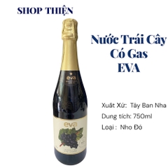 Mua Nước Trái Cây Có Gas EVA 750ml nhập khẩu Tây Ban Nha tại Shop Thiện. 4 vị: EVA Gold, Nho Đỏ, Nho Trắng, Đào. 0% cồn, vị ngon sang trọng thay thế rượu vang. Giao nhanh toàn quốc.