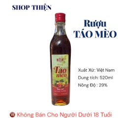 Rượu Táo Mèo Tây Bắc Chai 520ml 29.5% - Đặc Sản Núi Rừng