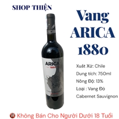 Vang Arica 1880 Cabernet Sauvignon Chile 750ml 13% - Rượu Vang Đỏ Chile - Shop Thiện