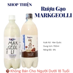 Rượu Gạo Hàn Quốc Makgeolli Korice 750ml 6% - Rượu Gạo Đục Vị Truyền Thống / Hạt Dẻ - Shop Thiện