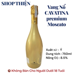 Vang Nổ Ý Cavatina Premium Moscato 8.5% - 750ml - Vang Ngọt Triveneto