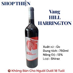 Rượu Vang Đỏ Úc Hill Harrington - 750ml - 13% - Shiraz / Cabernet Sauvignon / Merlot