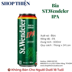 Bia Đức St.Wendeler IPA 5% Lon 500ml - Bia IPA Đậm Chất Đức - Thùng 24 Lon - Karlsbrau