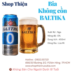 Bia Không Cồn Baltika 0 Pshenichnoe - Bia Lúa Mì Nga Lon 450ml