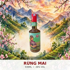 Rượu Rừng Mai 530ml 26% Vol -  Craft Distillery - Mai Rừng Lào Cai - Vị Umeshu Nhật Bản - Rượu Quả Đặc Sản Tây Bắc