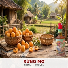 Rượu Rừng Mơ 530ml 24% Vol - Mầm Craft Distillery - Mơ Rừng Tây Bắc - Rượu Quả Đặc Sản - Vị Chua Ngọt Êm
