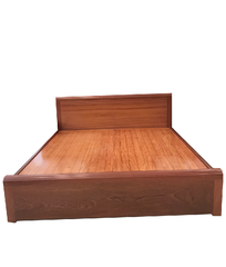 Giường kẻ gỗ lát - MSP: GKL70