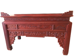 Bàn thờ triện gỗ hương Nam Phi - MSP: BTTHNP155